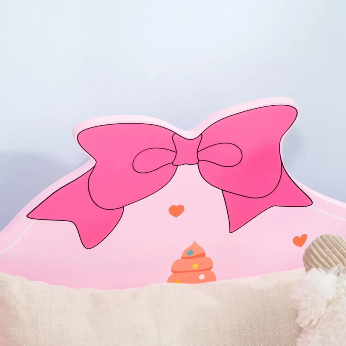 Homcom - Cama infantil corazones Rosa