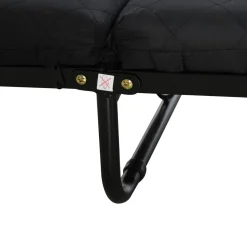 Homcom - Cama plegable con cabecera ajustable Negro