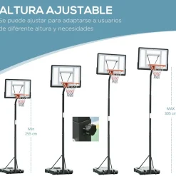 Homcom - Canasta completa de baloncesto