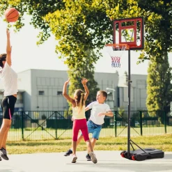 Homcom - Canasta de baloncesto de pie ajustable de 295-261 cm