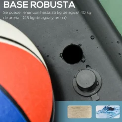 Homcom - Canasta de baloncesto de pie ajustable de 160-210 cm