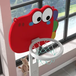 Homcom - Canasta de baloncesto infantil Rojo