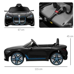 Homcom - Coche elécrico BMW i4 Negro