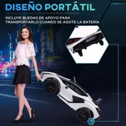 Homcom - Coche eléctrico Lamborghini blanco