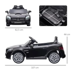 Homcom - Coche eléctrico Mercedes SLC 300 Negro con mando