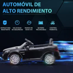 Homcom - Coche eléctrico Mercedes SLC 300 Negro con mando