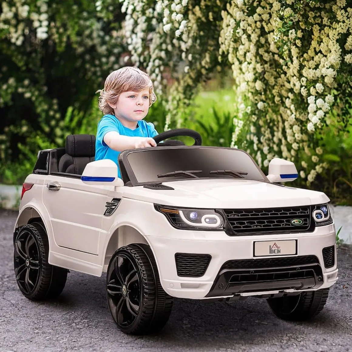 Homcom - Coche eléctrico SUV blanco