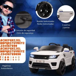 Homcom - Coche eléctrico SUV blanco