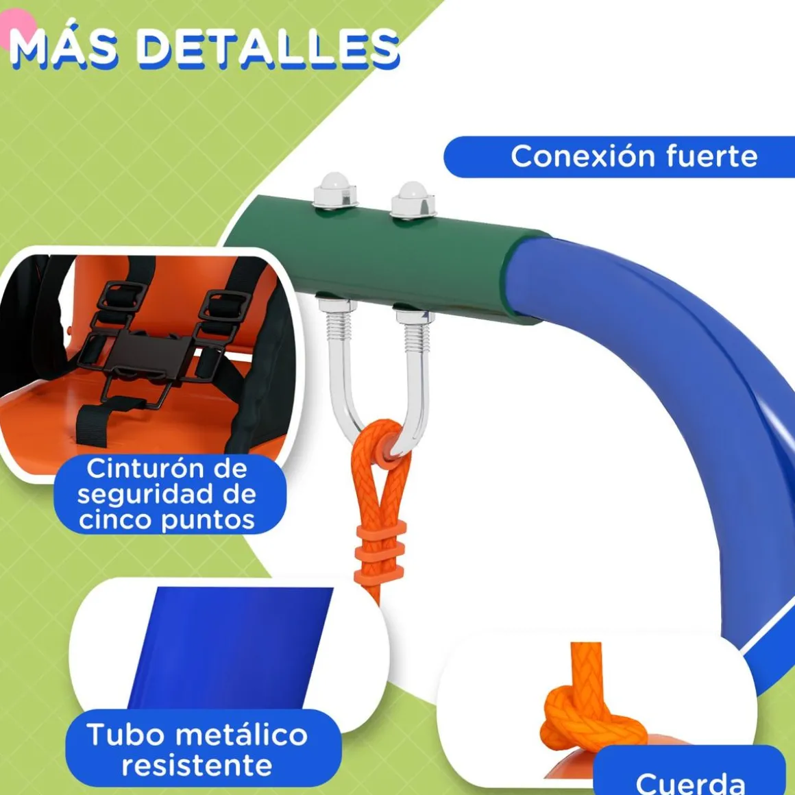 Homcom - Columpio infantil individual