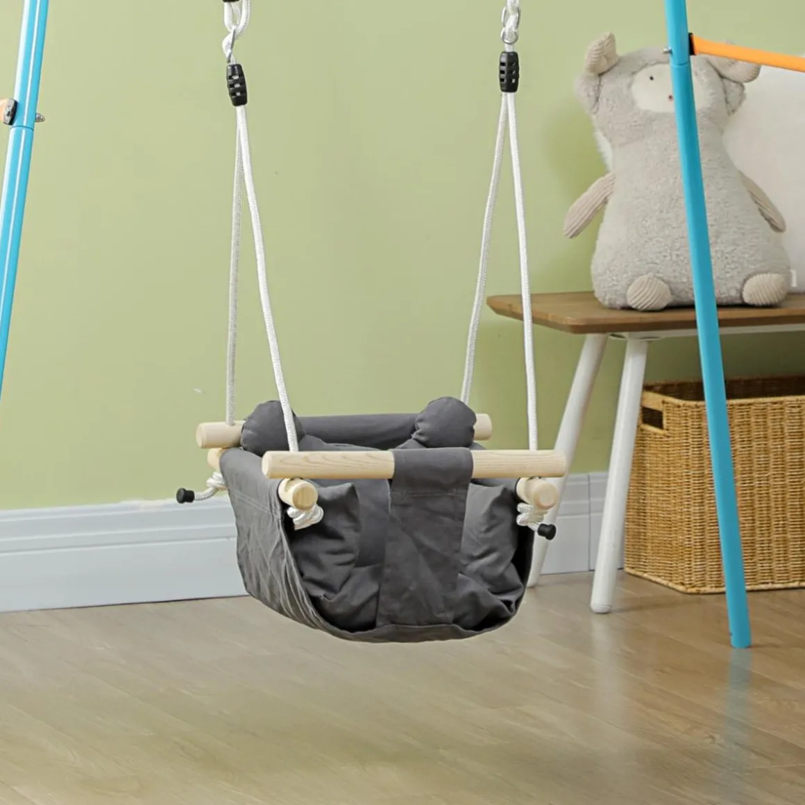 Homcom - Columpio para bebés con altura ajustable