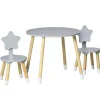 Homcom - Conjunto de mesa y dos sillas estrella
