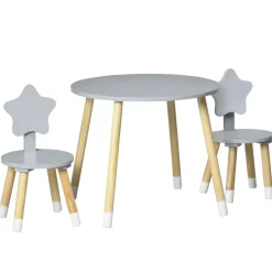 Homcom - Conjunto de mesa y dos sillas estrella