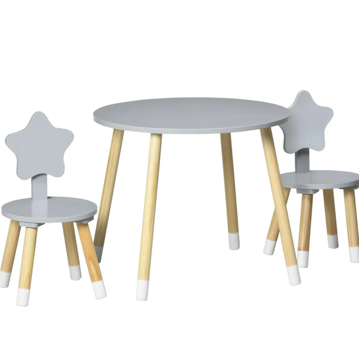 Homcom - Conjunto de mesa y dos sillas estrella