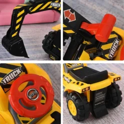 Homcom - Correpasillos 4 en 1 Excavadora Juguete HomCom