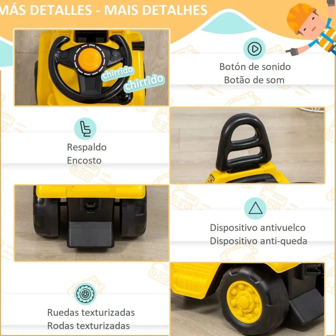 Homcom - Correpasillos apilador
