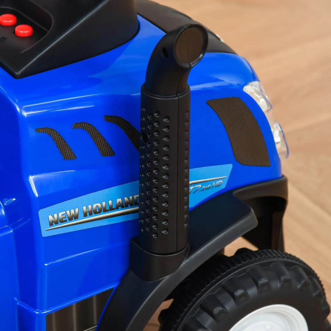 Homcom - Correpasillos Tractor con remolque y herramientas Azul