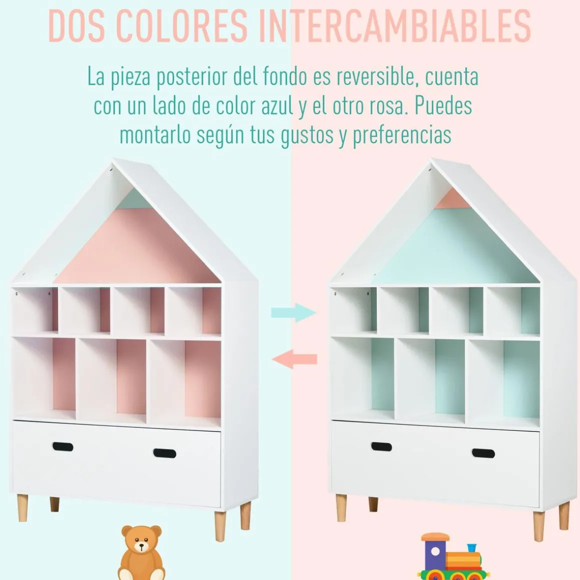 Homcom - Estantería de madera