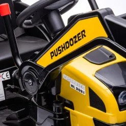 Homcom - Excavadora Tractor Vehículo de batería Amarillo