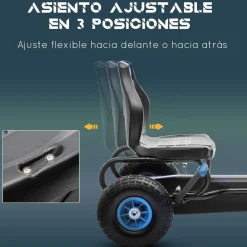 Homcom - Go Kart con pedales azul-negro