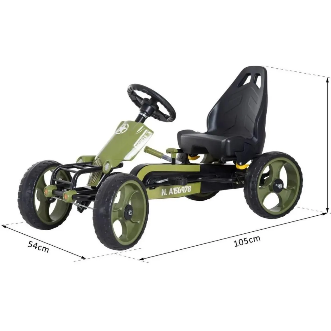 Homcom - Go-Kart a pedales para niños