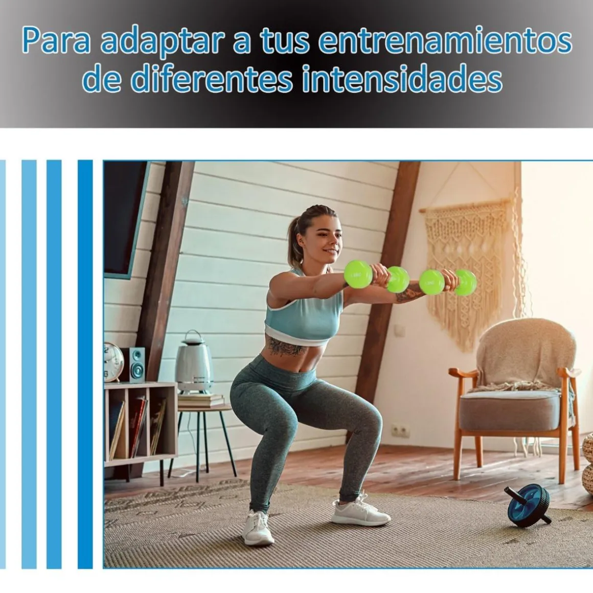 Homcom - Juego de 8 Mancuernas