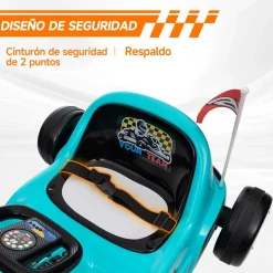 Homcom - Kart eléctrico Azul con luz y música