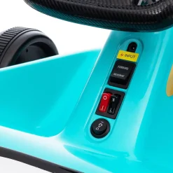 Homcom - Kart eléctrico Azul con luz y música