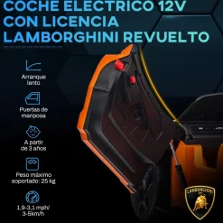 Homcom - Lamborghini Revuelto eléctrico Naranja con mando