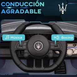 Homcom - Maserati GT2 eléctrico Gris con mando