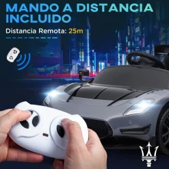 Homcom - Maserati GT2 eléctrico Gris con mando