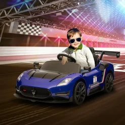 Homcom - Maserati GT2 eléctrico Azul con mando