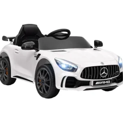 Homcom - Mercedes AMG GTR Batería con mando a distancia Blanco