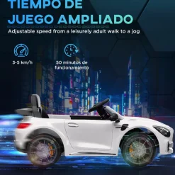 Homcom - Mercedes AMG GTR Batería con mando a distancia Blanco