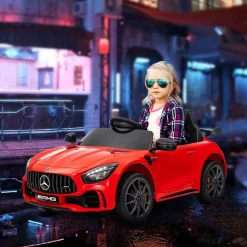 Homcom - Mercedes AMG GTR Batería con mando a distancia Rojo