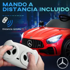 Homcom - Mercedes AMG GTR Batería con mando a distancia Rojo