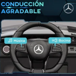 Homcom - Mercedes Benz AMG GTR eléctrico Plata con mando