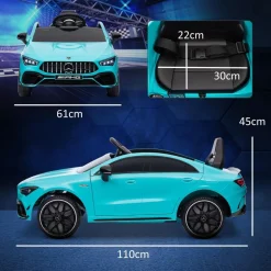 Homcom - Mercedes Benz AMG CLA 45 eléctrico Azul con mando