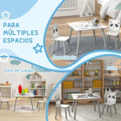Homcom - Mesa con 2 sillas Panda