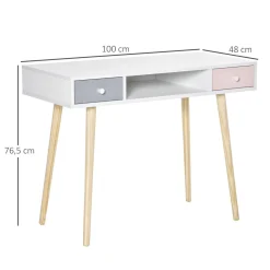 Homcom - Mesa de escritorio infantil