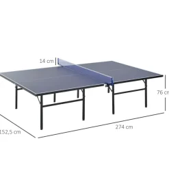 Homcom - Mesa de ping pong plegable con red
