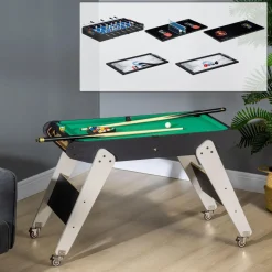 Homcom - Mesa multijuegos 6 en 1