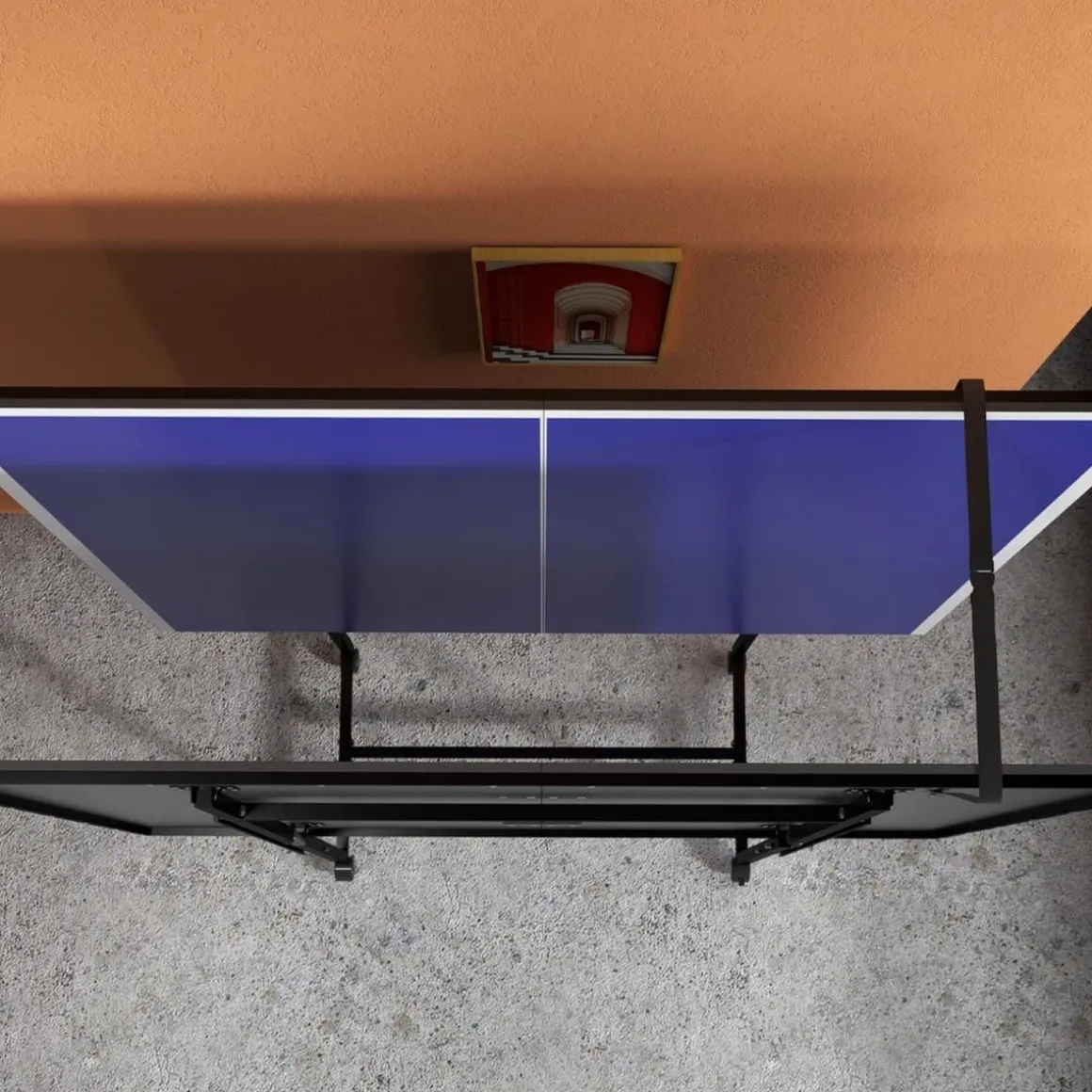Homcom - Mesa Ping Pong plegable con 4 ruedas