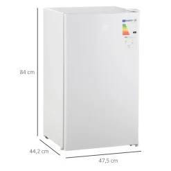 Homcom - Mini Nevera Blanca con Congelador 91L