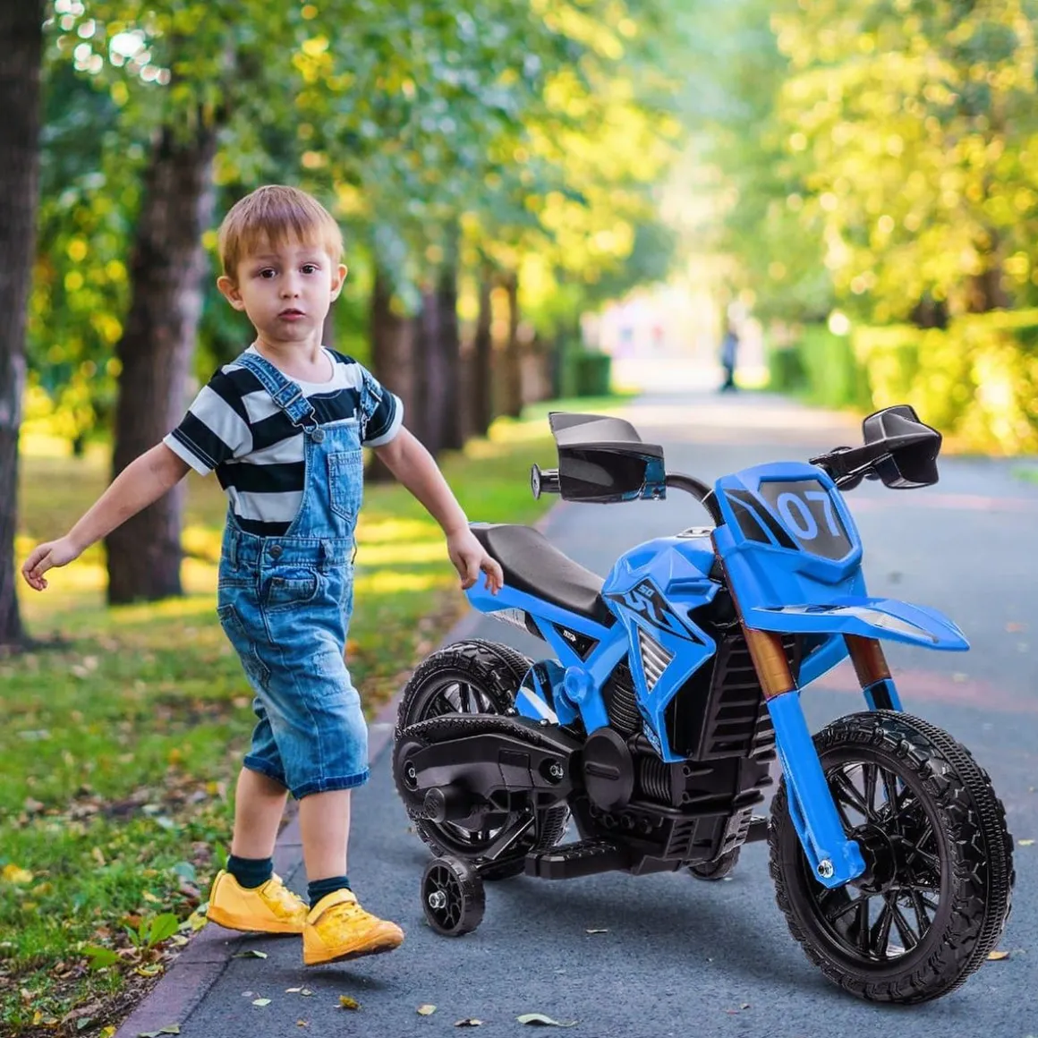 Homcom - Moto eléctrica batería 6 V Azul