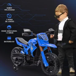 Homcom - Moto eléctrica batería 6 V Azul