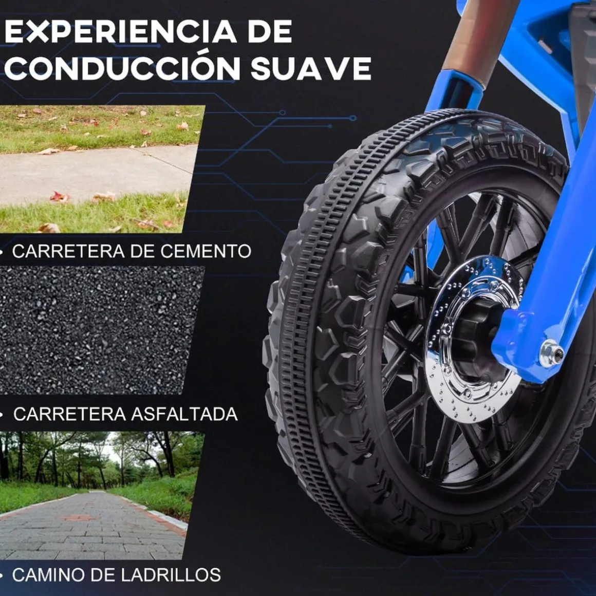 Homcom - Moto eléctrica batería 6 V Azul