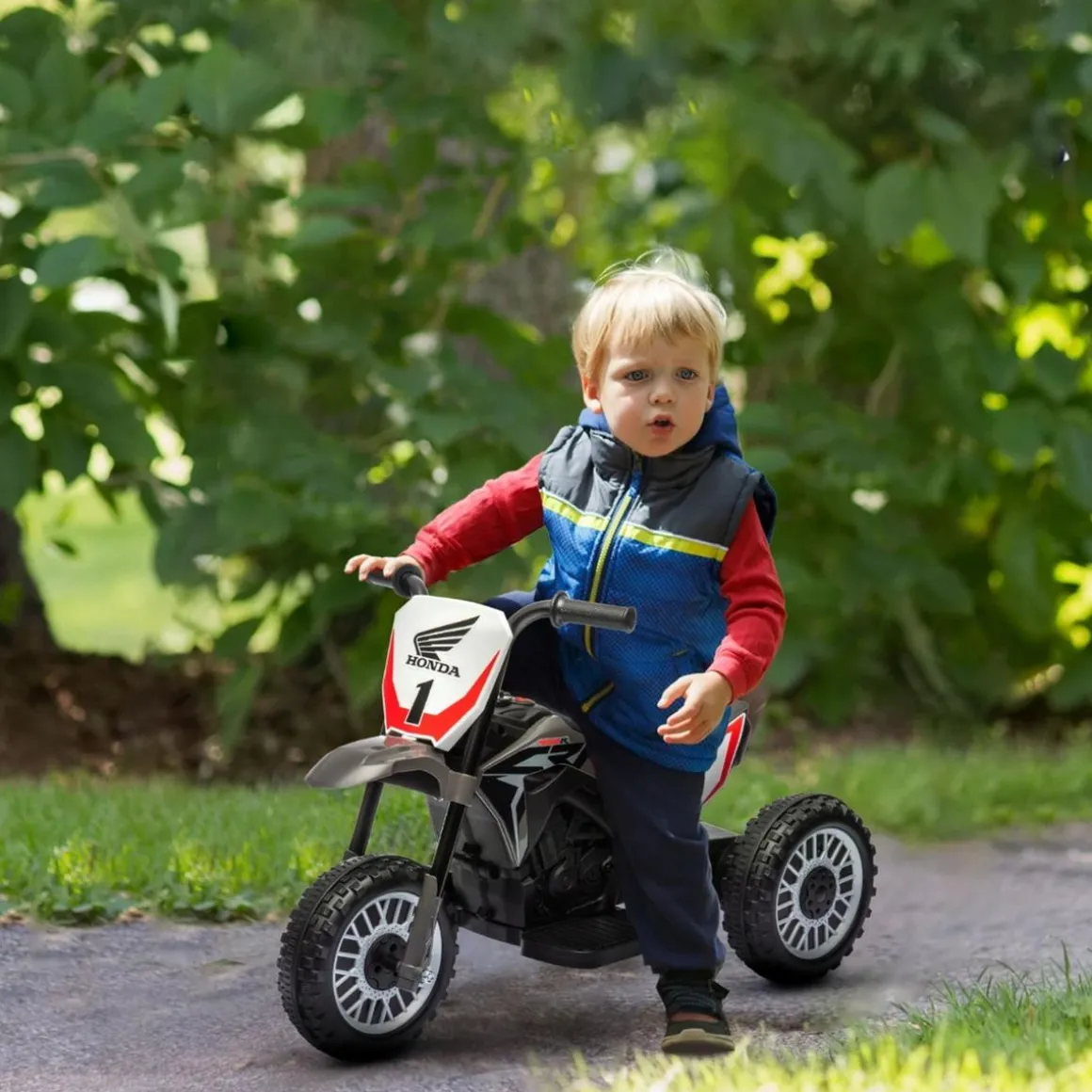 Homcom - Moto eléctrica Honda CRF450RL Gris