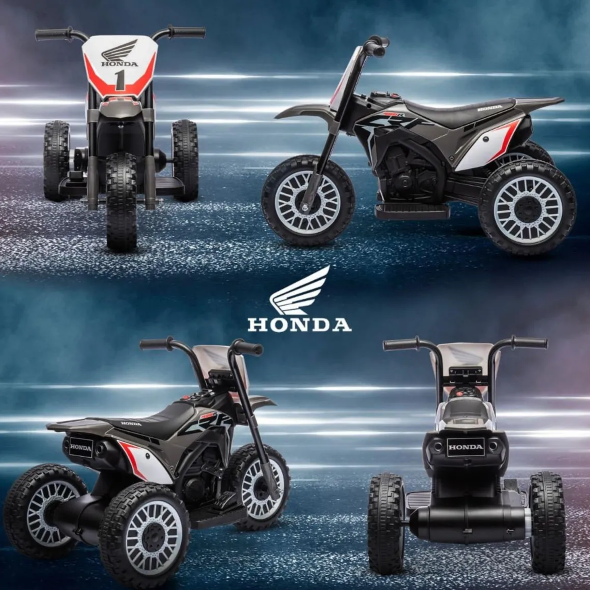 Homcom - Moto eléctrica Honda CRF450RL Gris