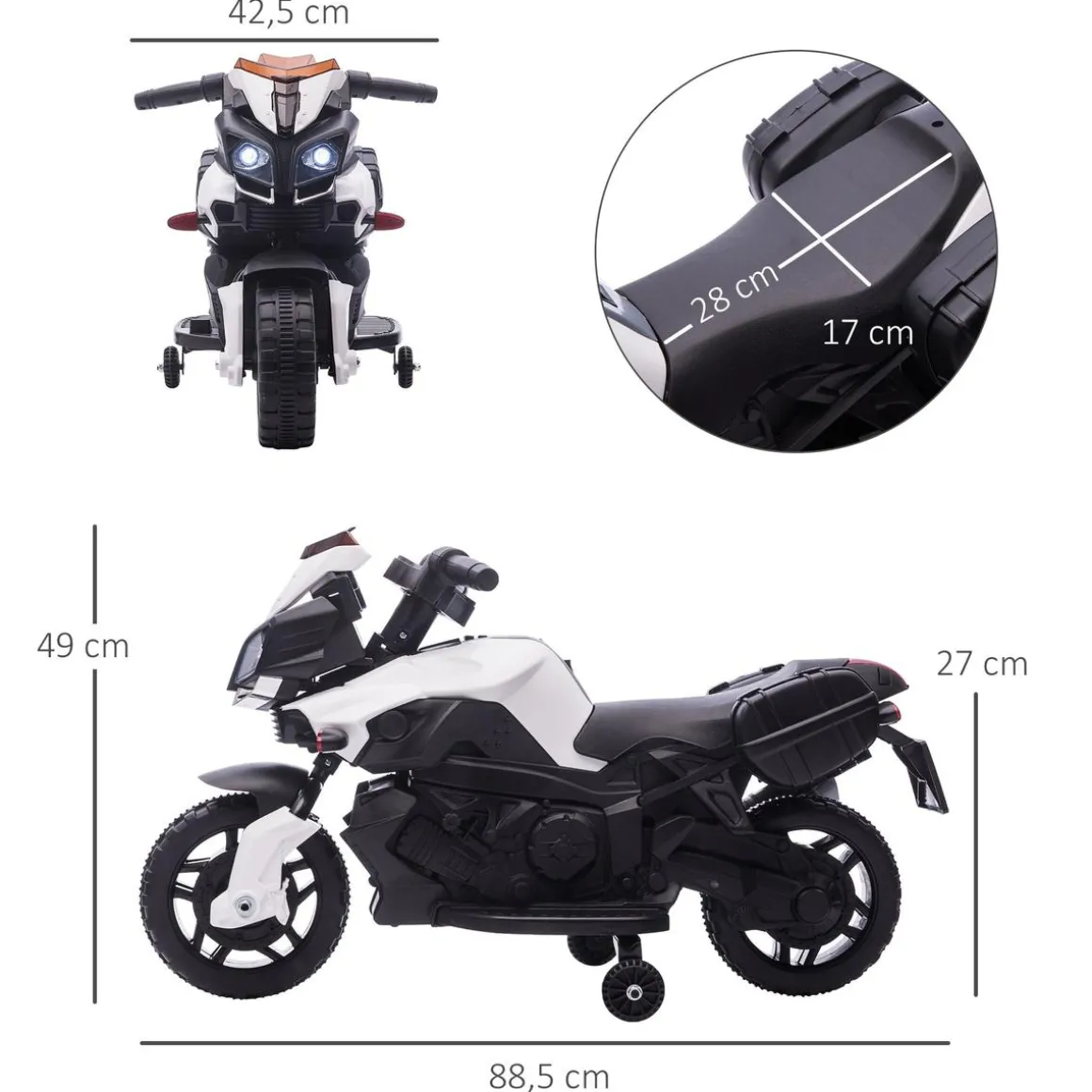 Homcom - Moto eléctrica infantil