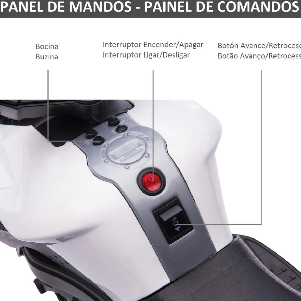 Homcom - Moto eléctrica infantil